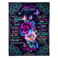 Rose Beloved Mother Message Big Hug 50 x 60 Inch Flannel Blanket For Cozy Bedroom And Sofa Decor