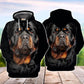 Rottweiler Is My Friend Dog Art – 3D Hoodie