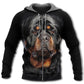 Rottweiler Dog Is My Friend - 3D Hoodie
