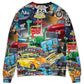 Route 66 Road Trip Puzzle Art – Sweater - Ugly Christmas Sweater