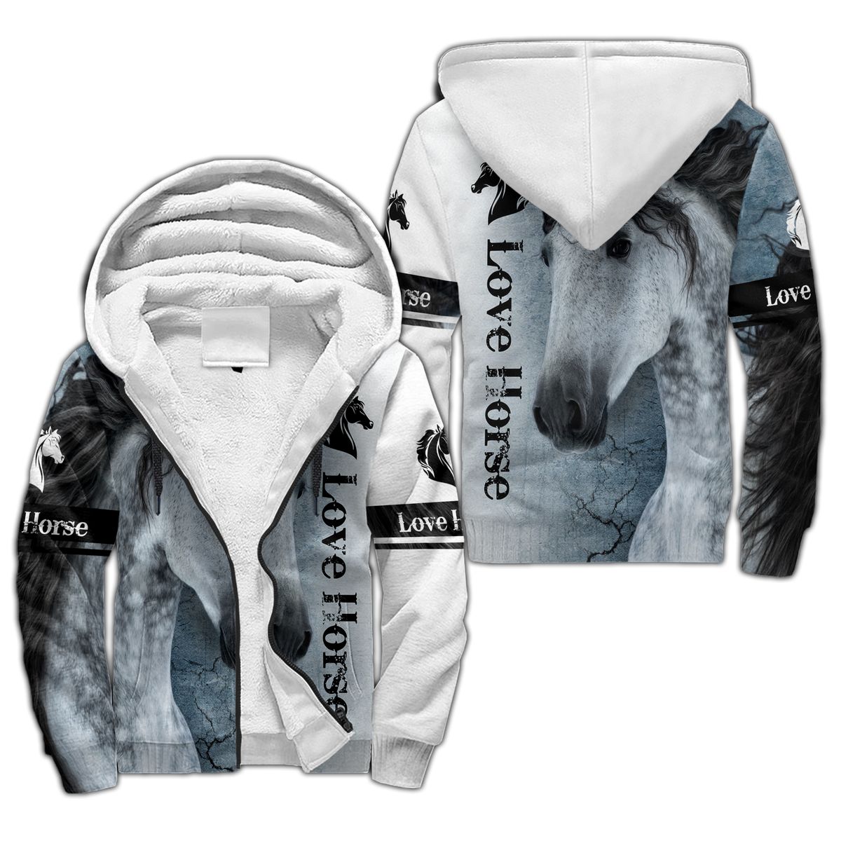 Horse Love 3D Printed Art – 3D Hoodie