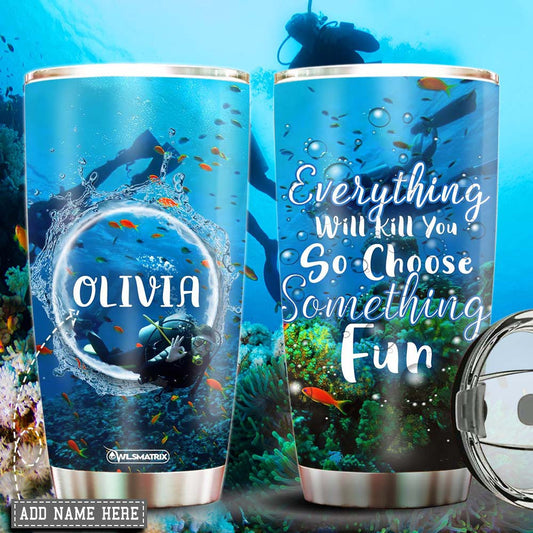 Scuba Diving Adventure Personalized 20 Oz Tumbler