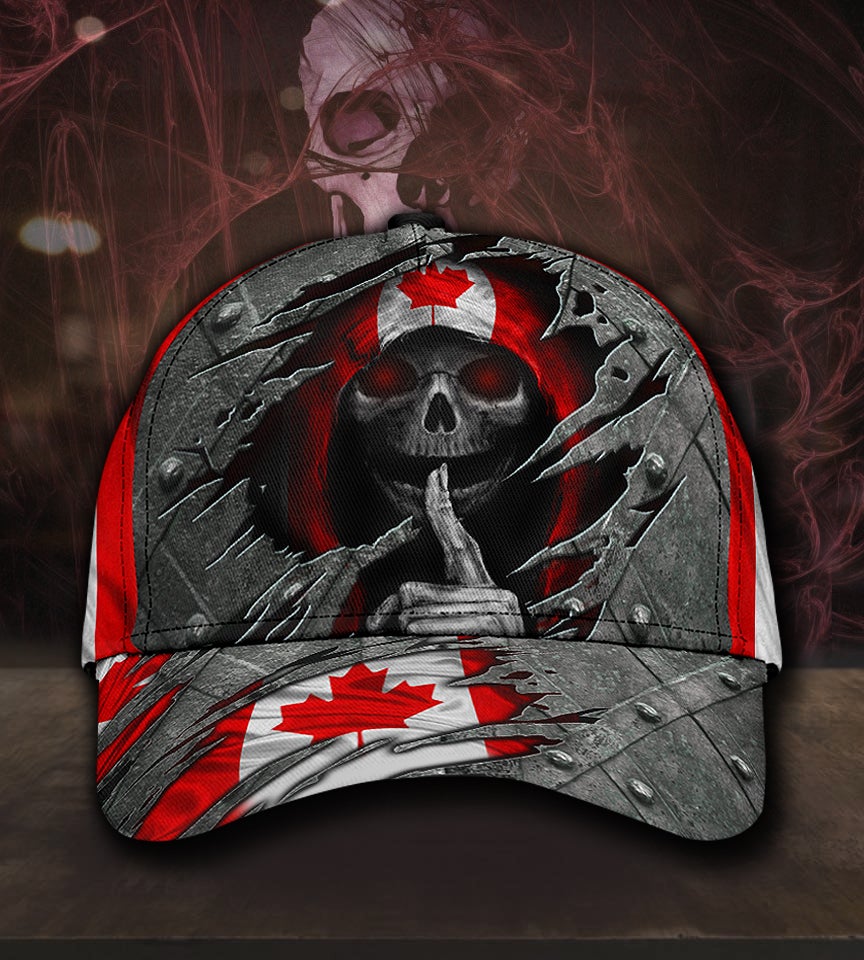 Skull Canada Flag Vibes – Classic Cap
