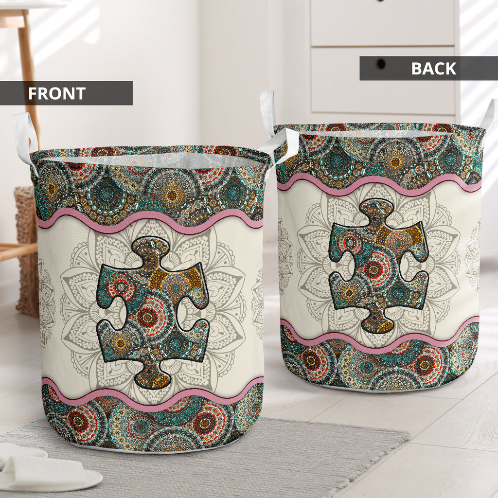 Amazing autism mandala - Laundry basket-Owls Matrix