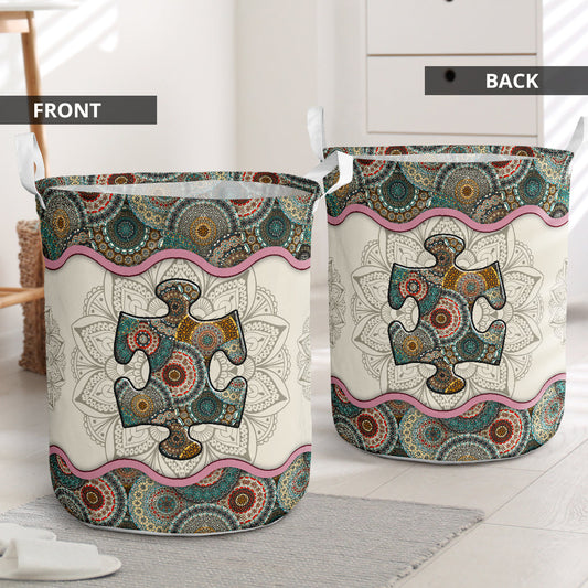 Amazing autism mandala - Laundry basket-Owls Matrix