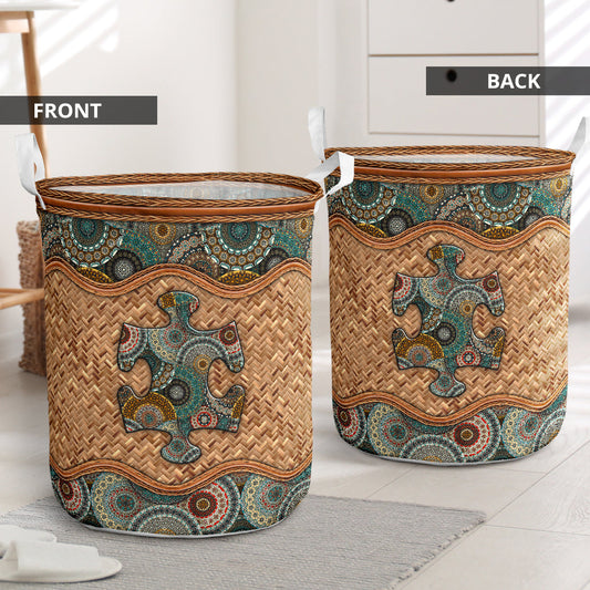 Autism wicker mandala - Laundry basket-Owls Matrix