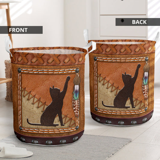 A cute cat brown - Laundry basket - Owls Matrix LTD