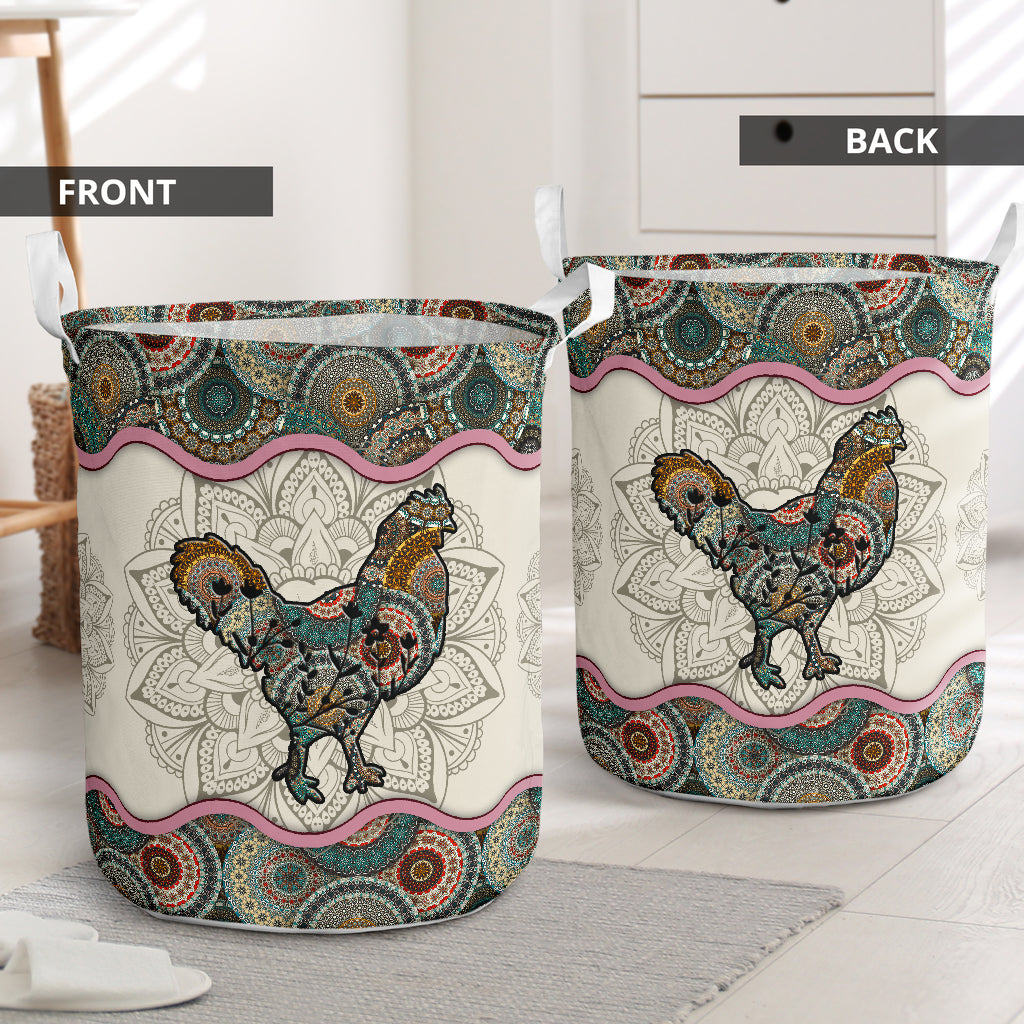 Chicken mandala - Laundry basket - Owls Matrix LTD