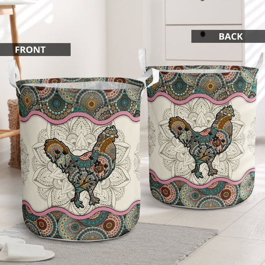 Chicken mandala - Laundry basket - Owls Matrix LTD