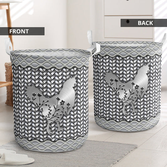 Chicken silver wicker - Laundry basket - Owls Matrix LTD