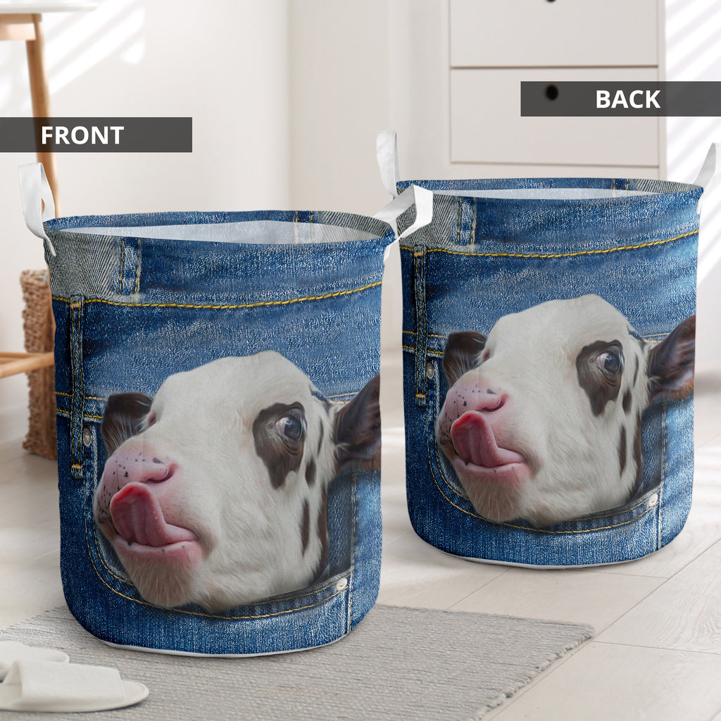 White cow denim - Laundry basket-Owls Matrix