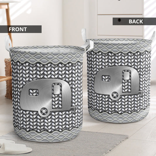 Awesome camping silver - Laundry basket-Owls Matrix