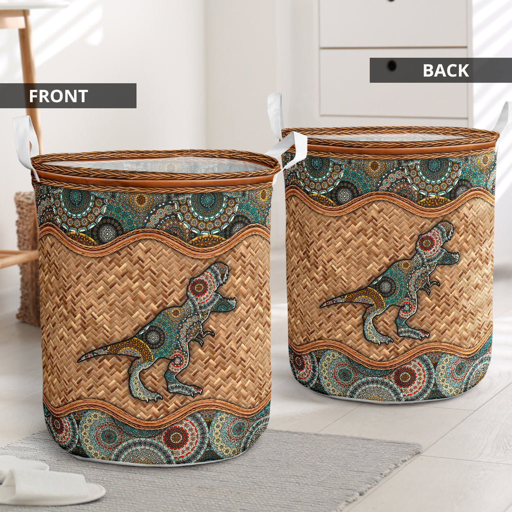 Dinosaur wicker mandala - Laundry basket-Owls Matrix
