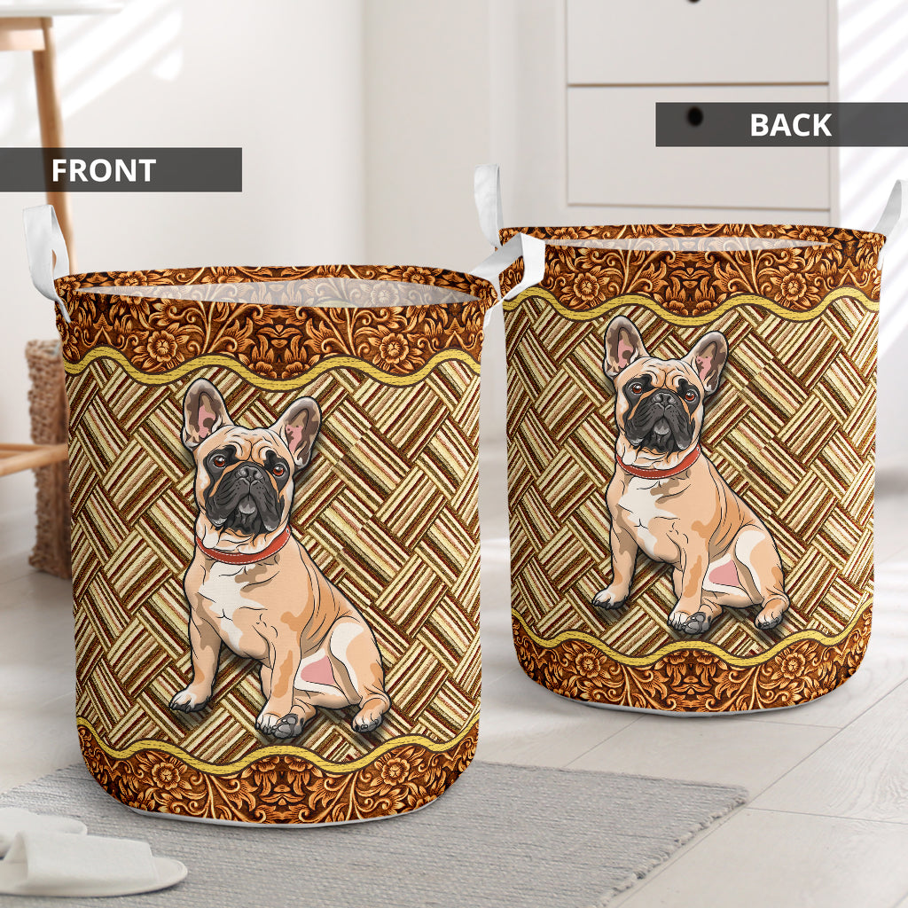 French bulldog brown - Laundry basket-Owls Matrix
