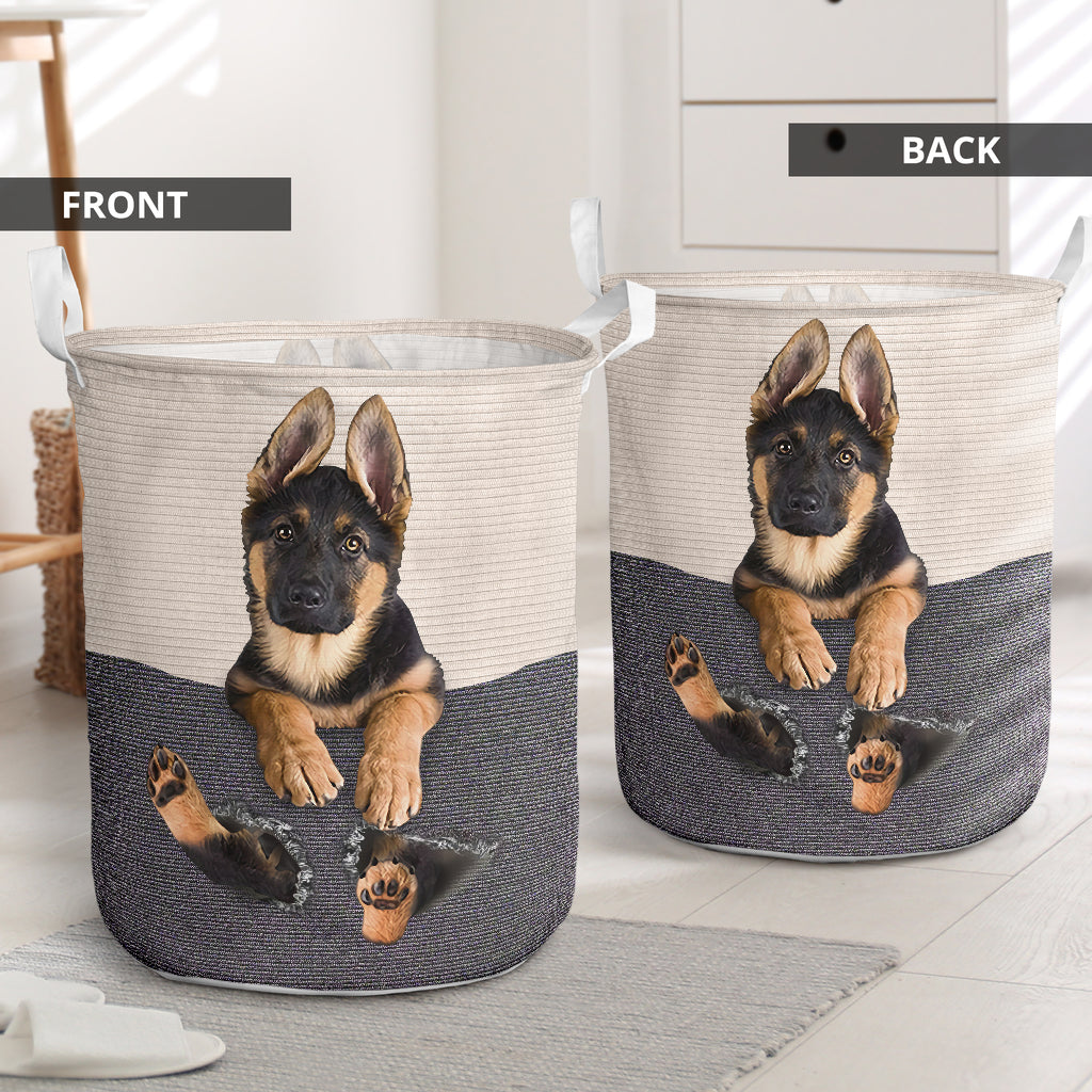 German shepherd hole - Laundry basket-Owls Matrix