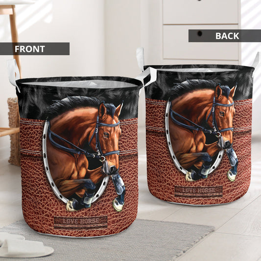 Awesome horse love - Laundry basket-Owls Matrix