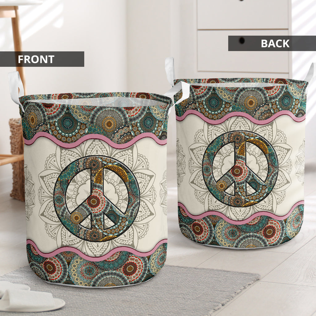 Amazing hippie mandala - Laundry basket-Owls Matrix