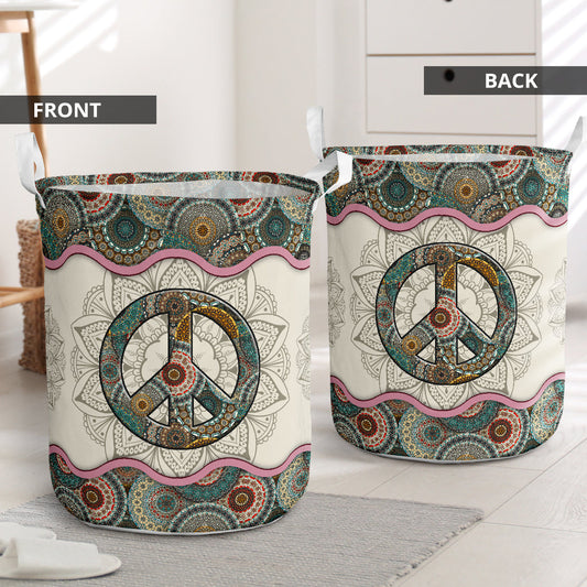 Amazing hippie mandala - Laundry basket-Owls Matrix