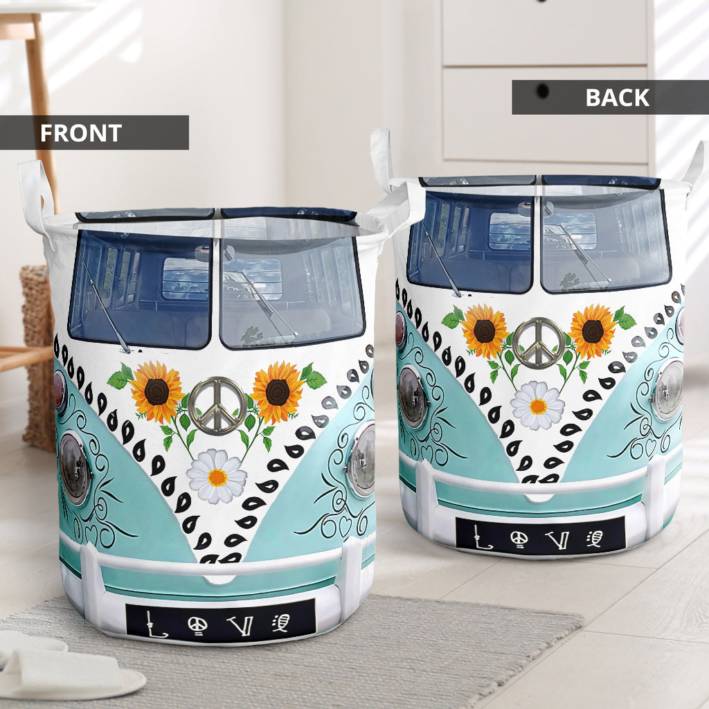 Fantastic hippie van - Laundry basket-Owls Matrix