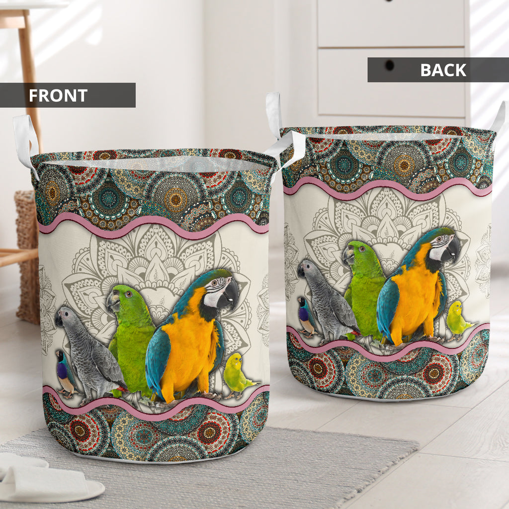 Parrot mandala - Laundry basket-Owls Matrix