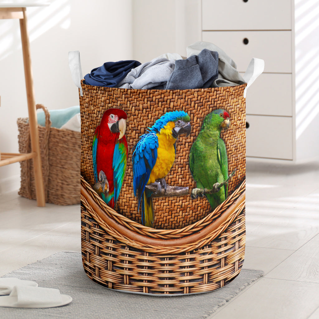 Parrot wicker - Laundry basket-Owls Matrix