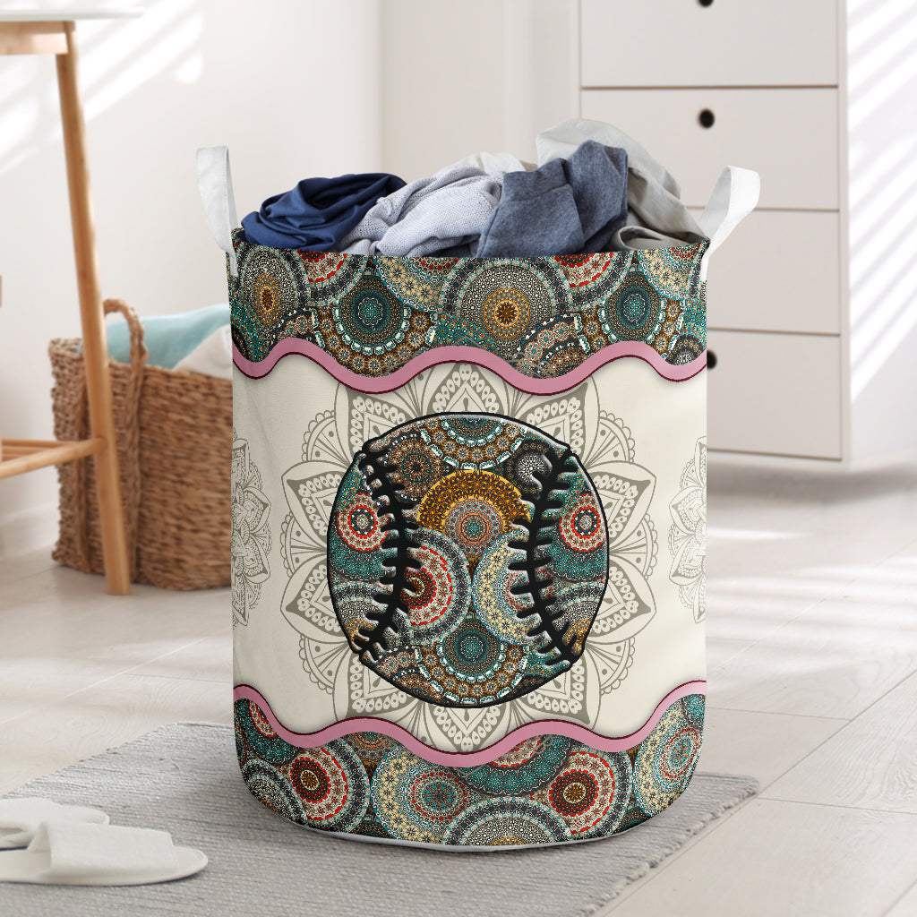 Softball mandala - Laundry basket-Owls Matrix