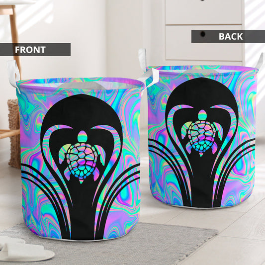 Turtle heart holo - Laundry basket - Owls Matrix LTD