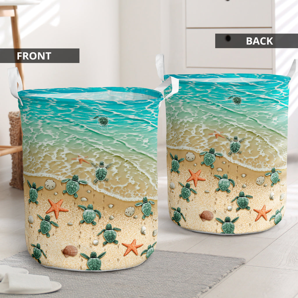 Amazing turtle sea - Laundry basket-Owls Matrix