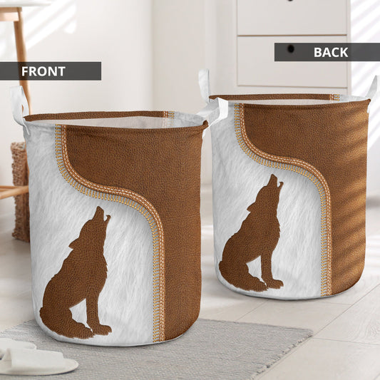 Amazing wolf brown - Laundry basket-Owls Matrix