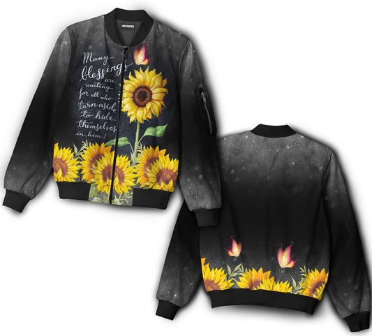 Sunflower many blessing - Bomber jacket - BOMJ01TNH010921 - Owls Matrix LTD
