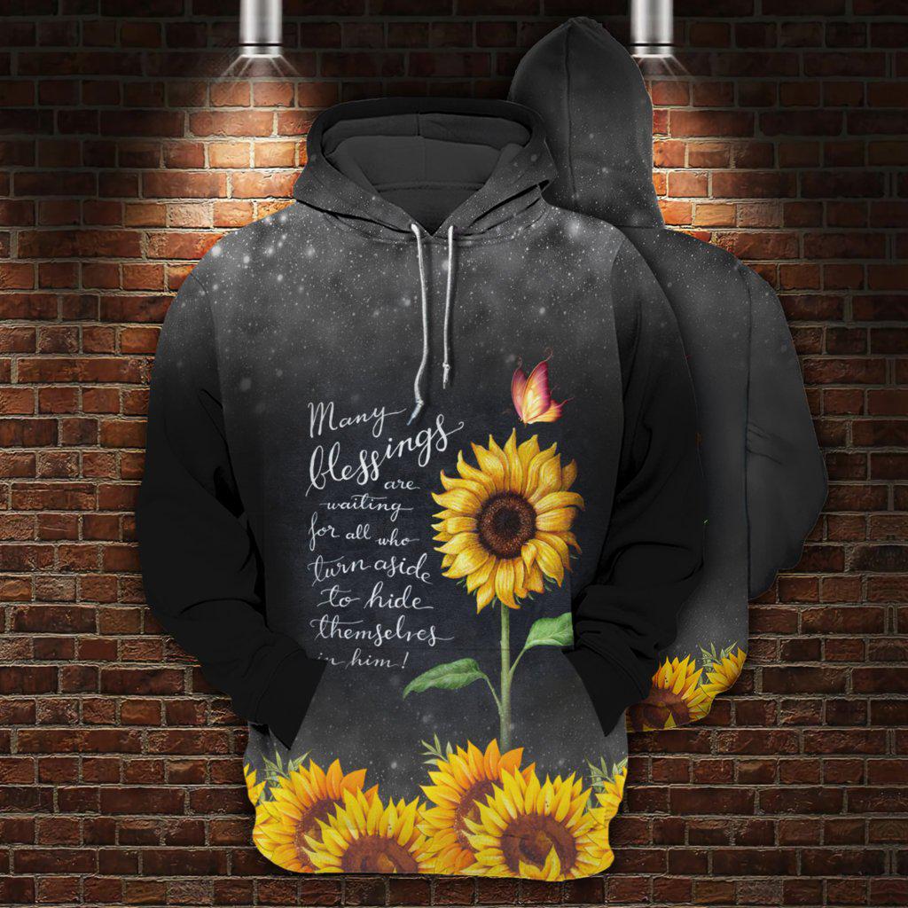 Sunflower Blessing Art - 3D Hoodie