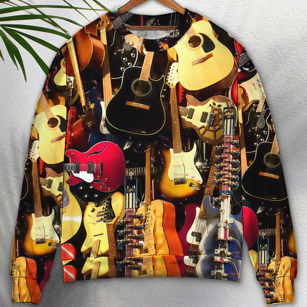 Guitar Music Lover Quote Style – Sweater - Ugly Christmas Sweater
