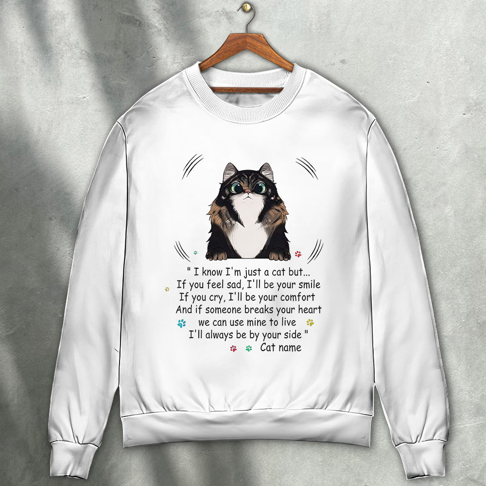 Cat Always By Your Side Love Art – Sweater - Ugly Christmas Sweater