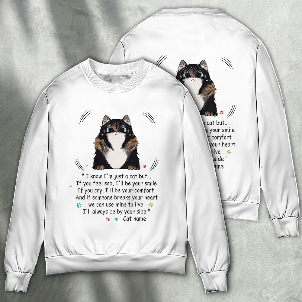 Cat Always By Your Side Love Art – Sweater - Ugly Christmas Sweater