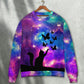 Beautiful Cat And Butterfly Art – Sweater - Ugly Christmas Sweater
