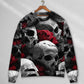 Skull Love Rose Fantasy Art – Sweater - Ugly Christmas Sweater