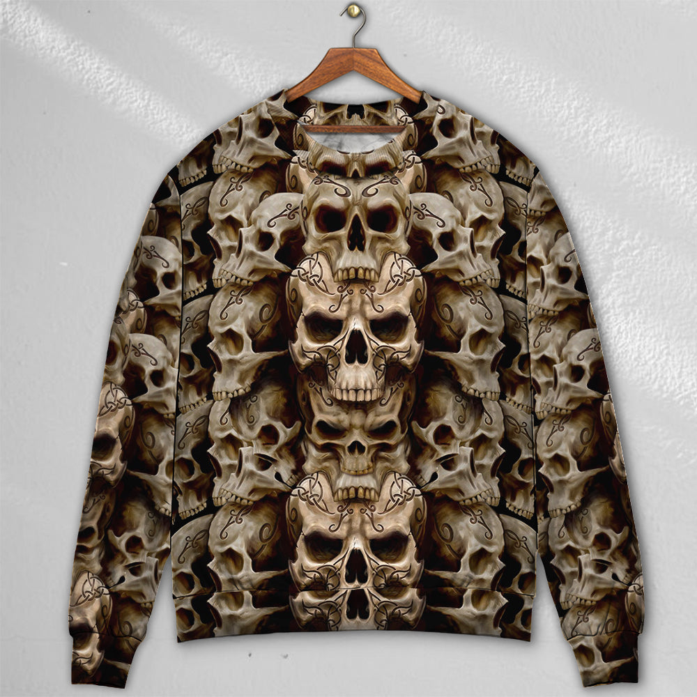 Skull Inner Darkness Art Style – Sweater - Ugly Christmas Sweater