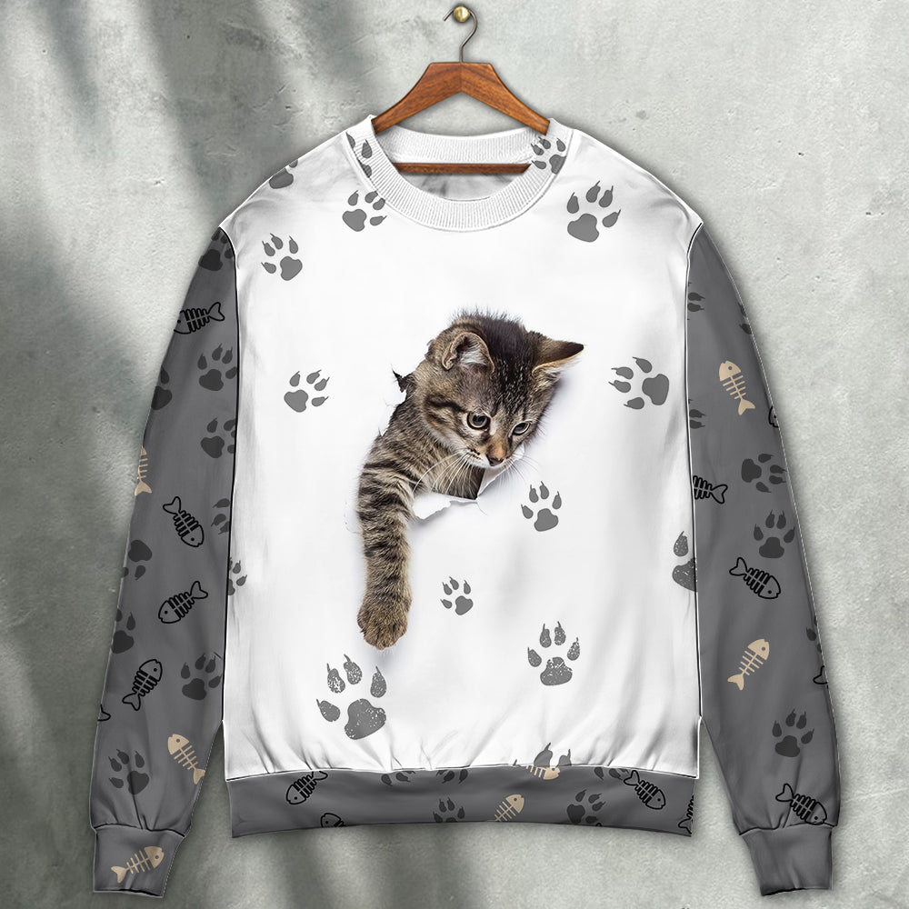Little Baby Cat Soul Art – Sweater - Ugly Christmas Sweater