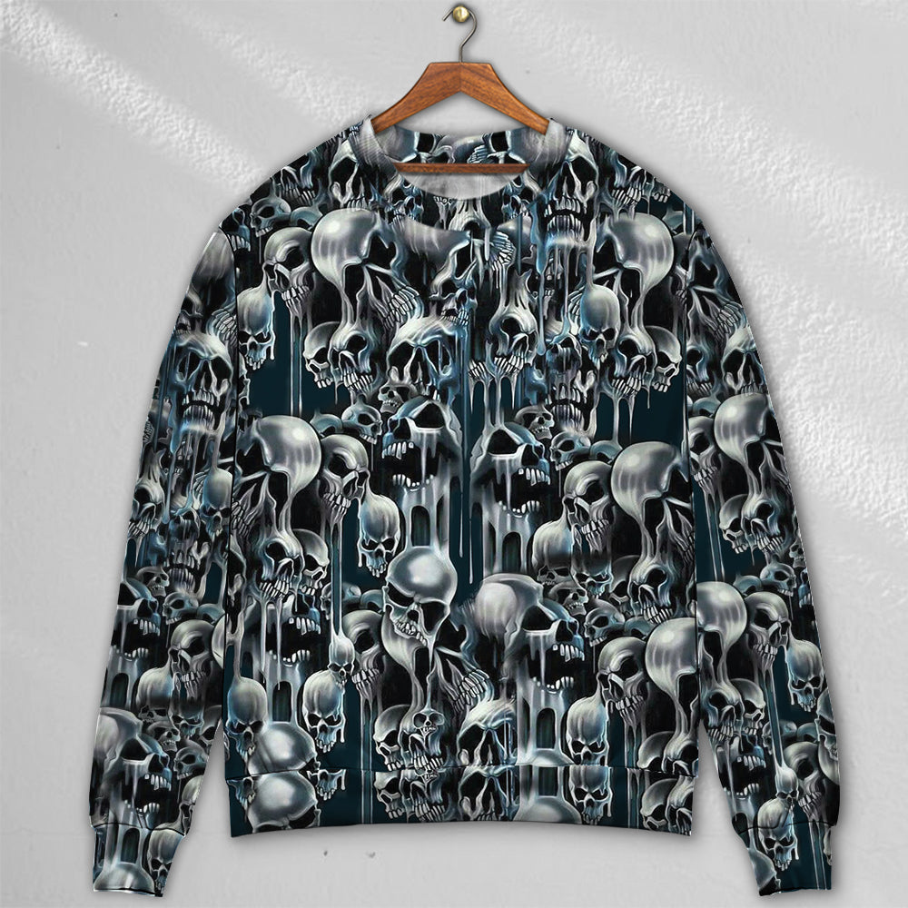 Skull Heat Energy Art Style – Sweater - Ugly Christmas Sweater