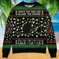 Black Cat Tree Mishap Funny Christmas – Sweater - Ugly Christmas Sweater