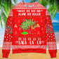 Cat Wrecks Tree Christmas Red Style – Sweater - Ugly Christmas Sweater