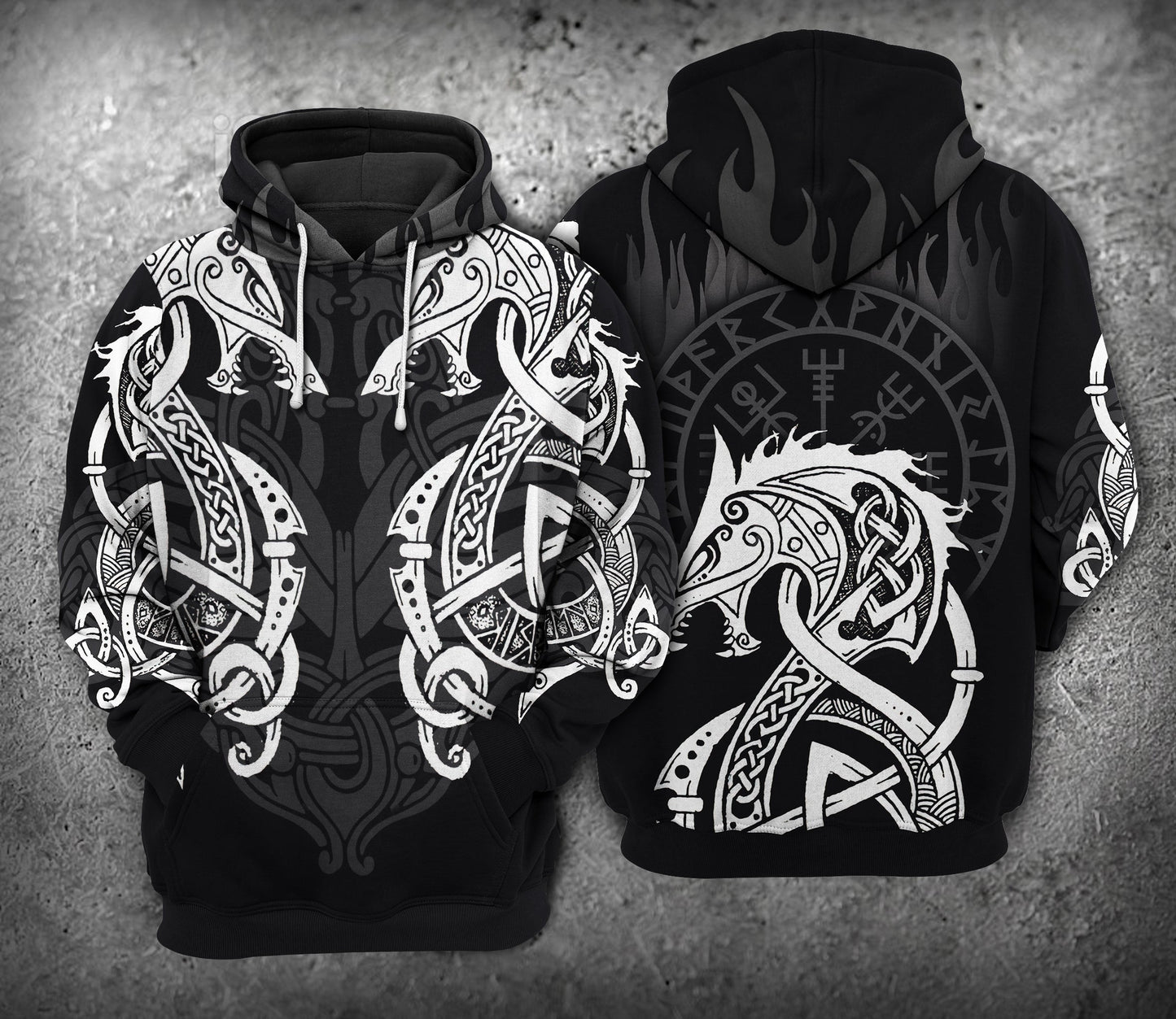 Double Dragon Fire Fantasy - 3D Hoodie