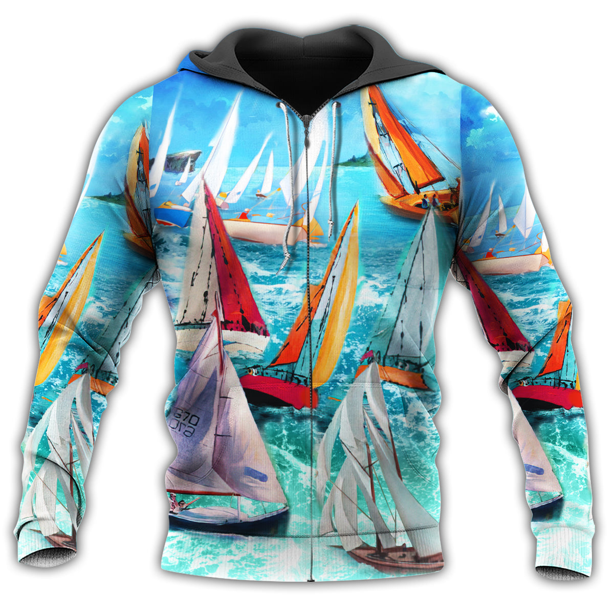 Raise The Sails Catch The Wind Quote Art – 3D Hoodie