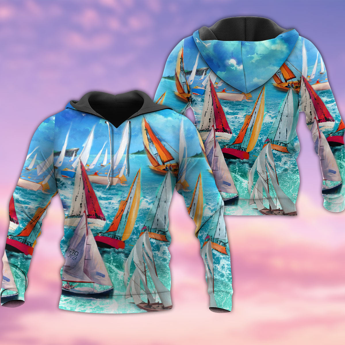 Raise The Sails Catch The Wind Quote Art – 3D Hoodie