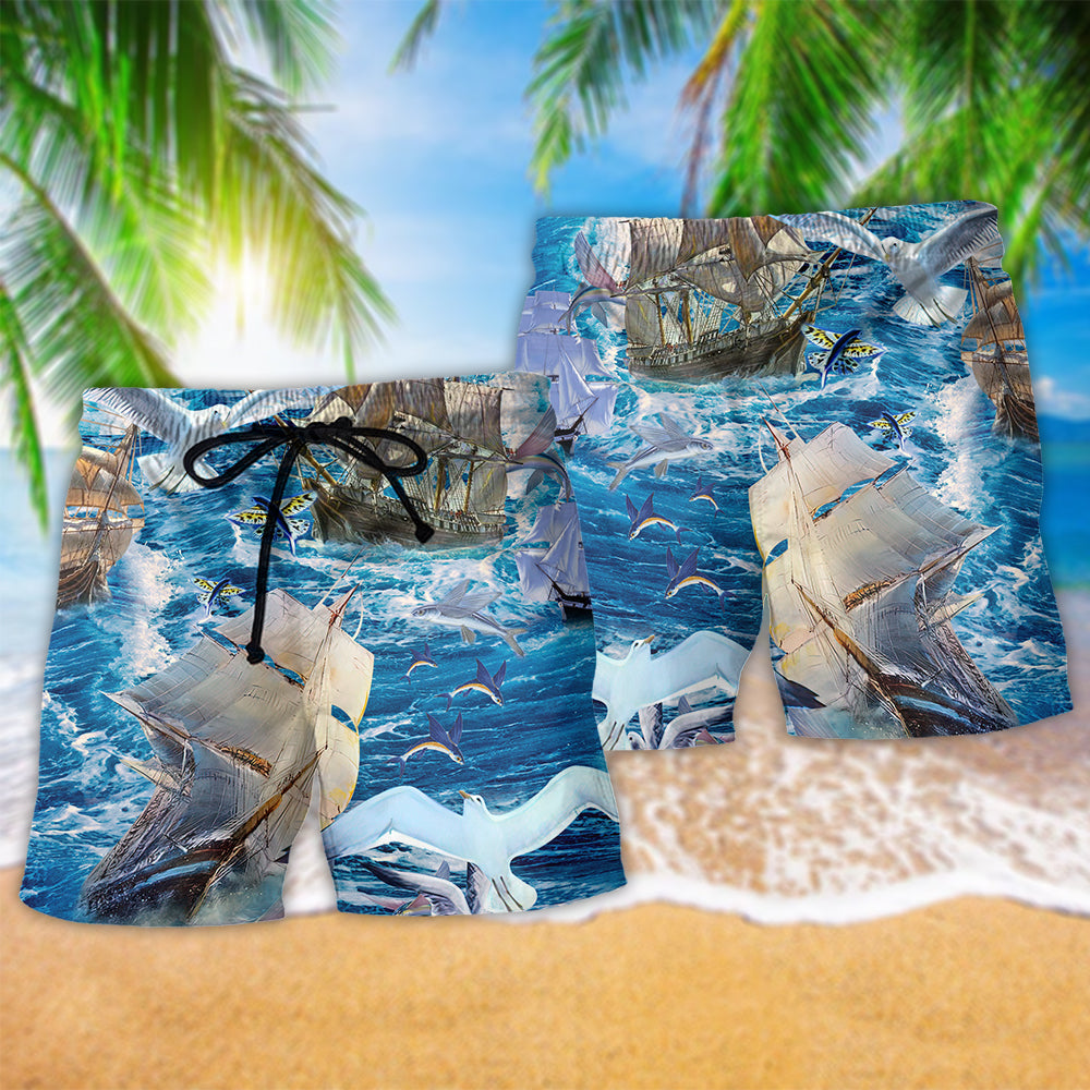Sailing Far Fly High Nautical Inspiration – Beach Short