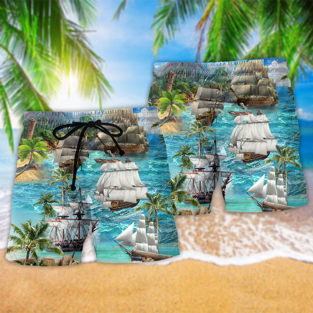 Sailing Ship Ocean Adventure – Beach Short