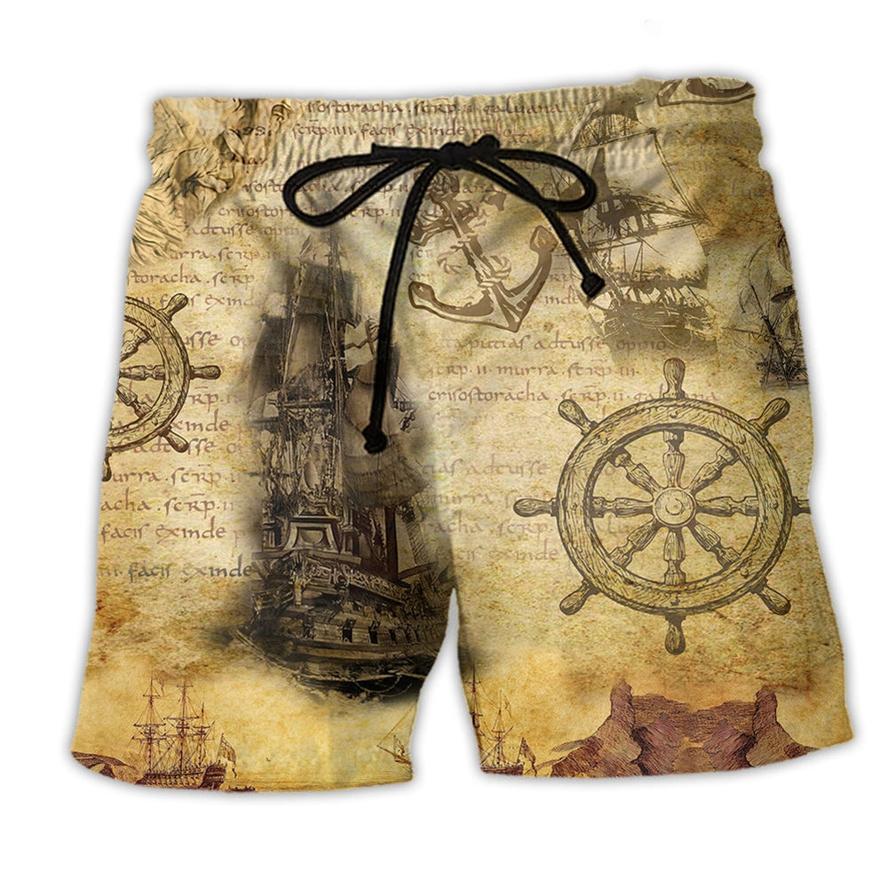 Sailing Ship Find Your Soul - Beach Short