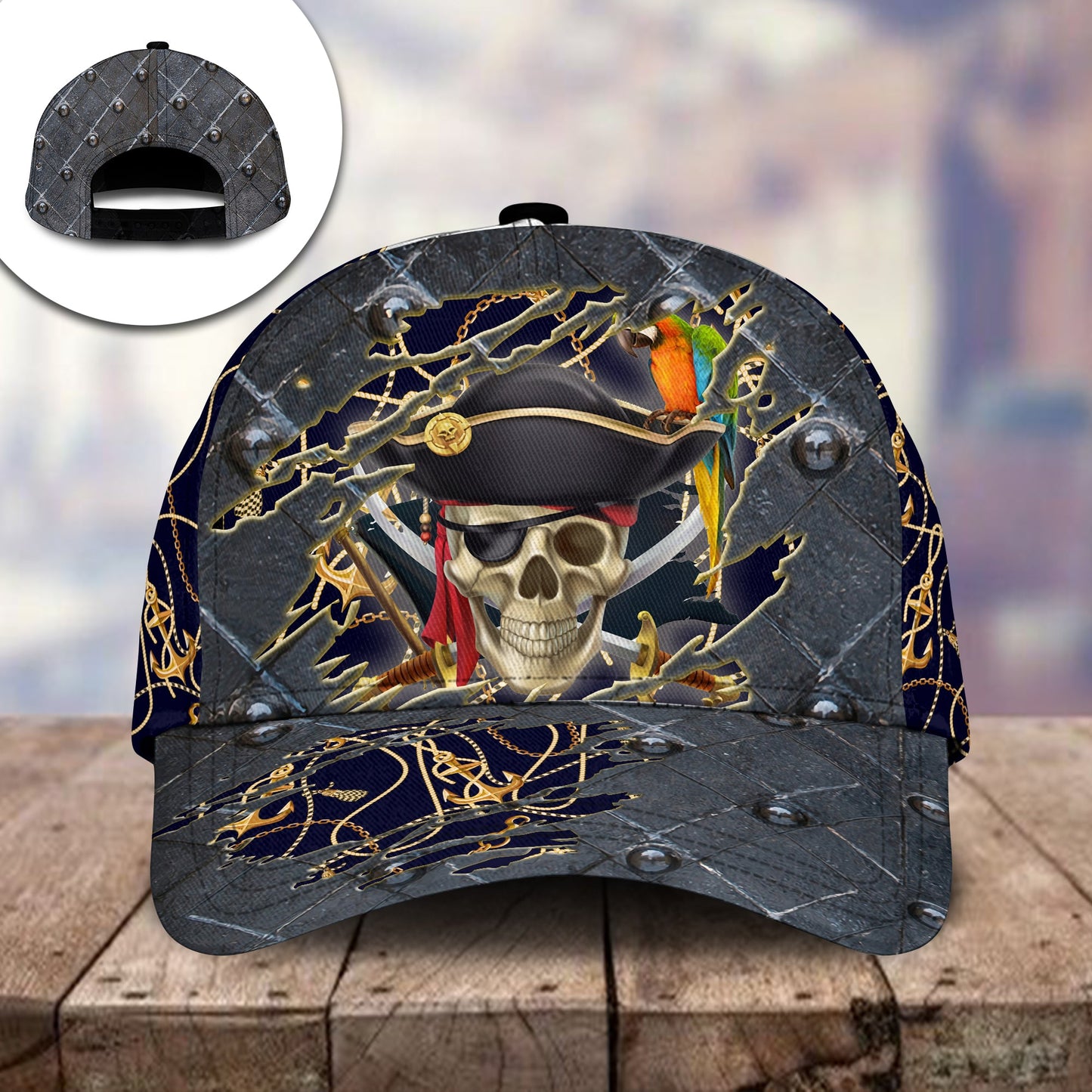 Sailor Skull Vintage Nautical Style – Classic Cap