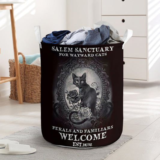 Salem black cat witch - Laundry basket - LAUB09TNH280222-Owls Matrix