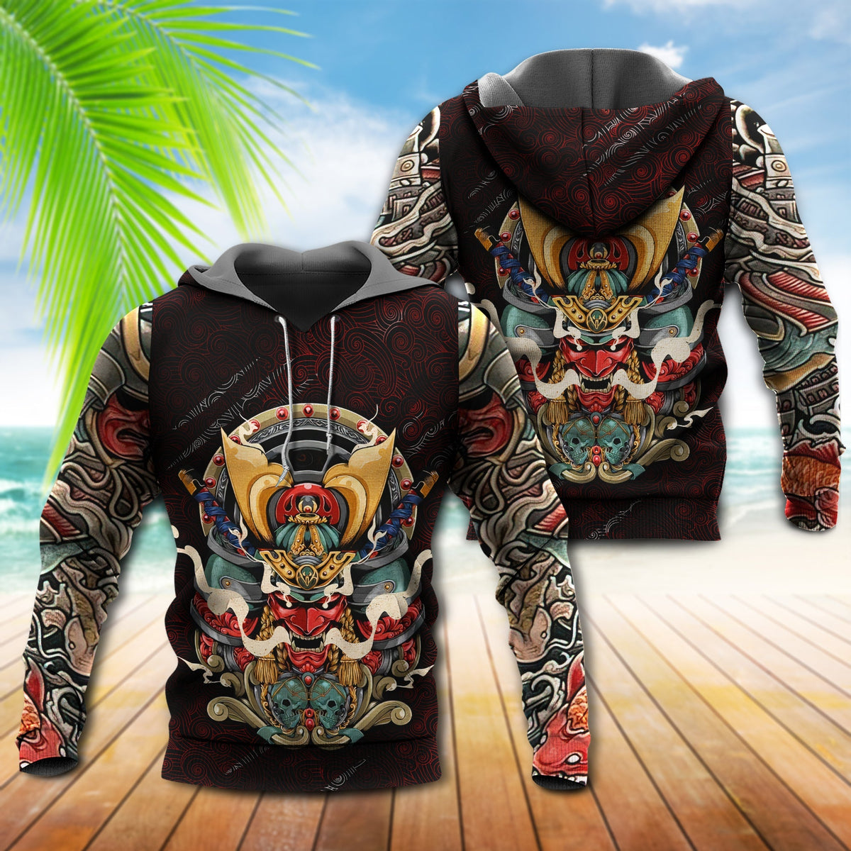 Samurai Japanese Tattoo Art - 3D Hoodie